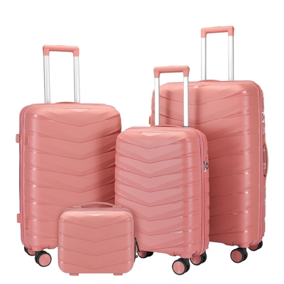 Scratch Resistant  Polypropylene Luggage Bags 4Pcs Set Mutiple Color